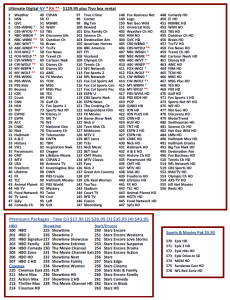 Digital/Fiber Channels & Packages | Hancock Fiber